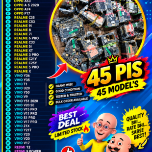 Without EMMC ANDROID SCRAP MOTHERBOARD 45 PIS 45 MODEL LOT DEAL AVAILABLE